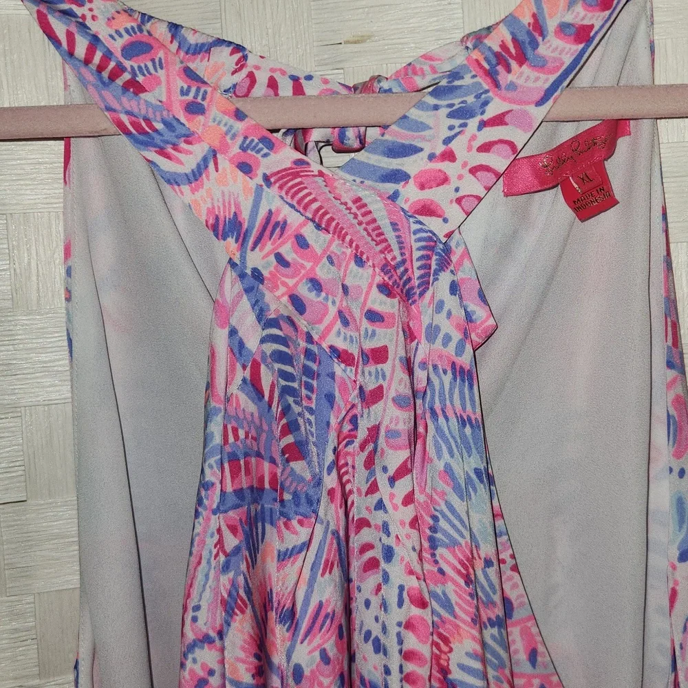Lilly Pulitzer Rori Halter Top Raz Berry Sea You Soon Size Xl - Picture 3 of 5